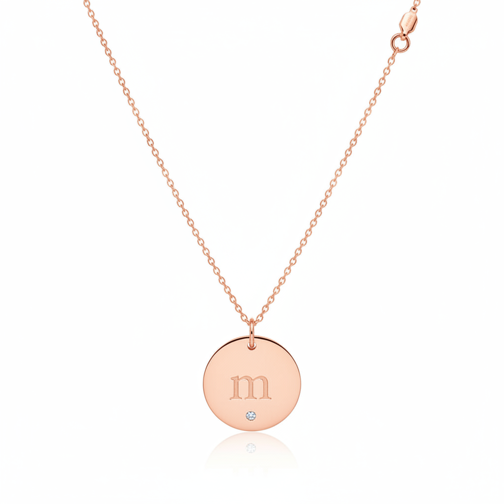 Round Name Pendant Necklace