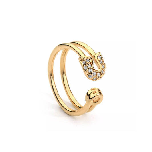 Zircon Double Band Open Ring