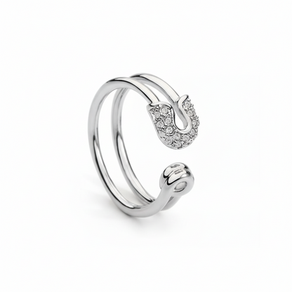Zircon Double Band Open Ring