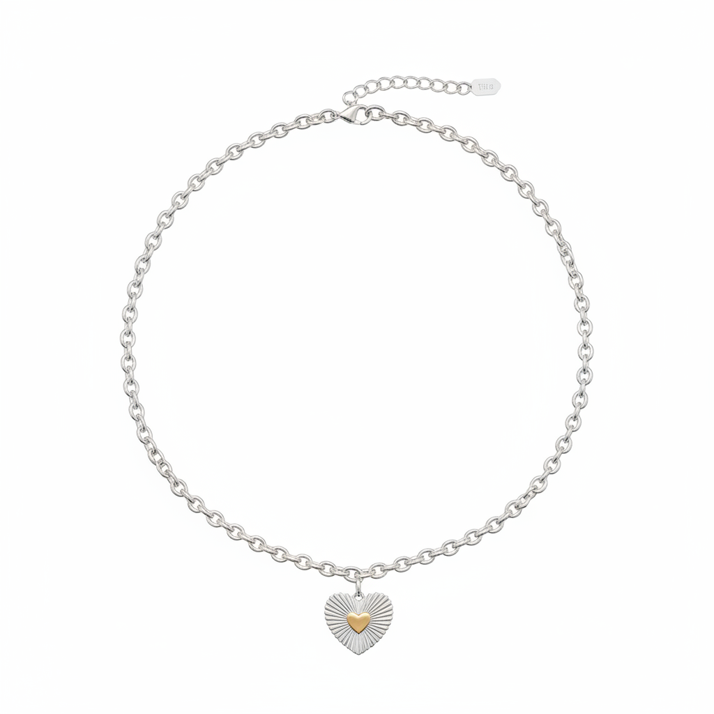 Textured Heart Necklace