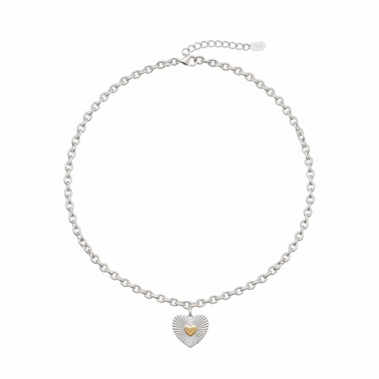 Textured Heart Necklace