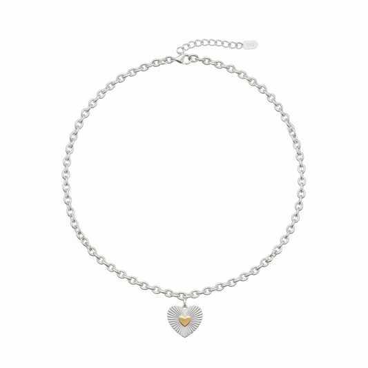 Textured Heart Necklace