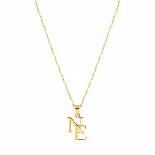 Interwoven Double Letter Necklace