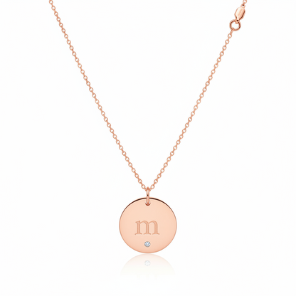 Round Name Pendant Necklace
