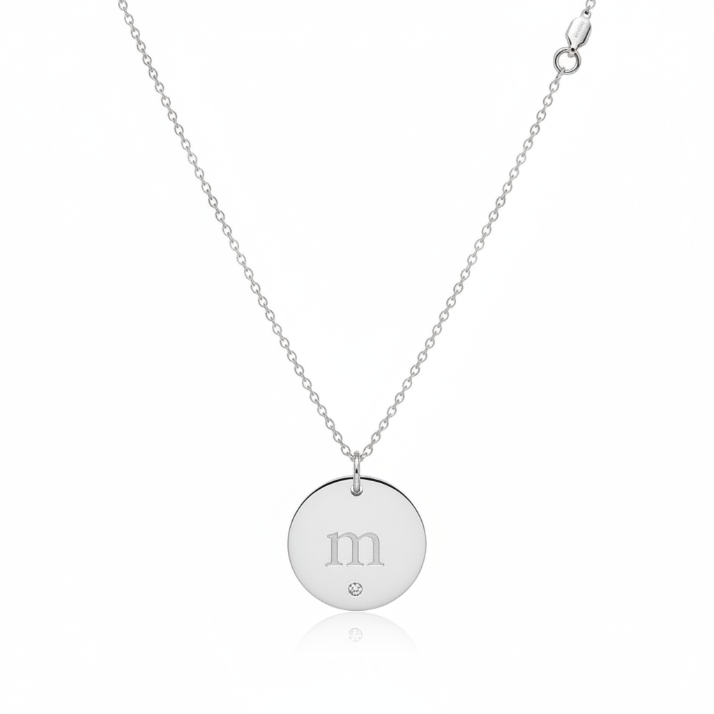 Round Name Pendant Necklace