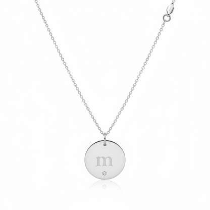 Round Name Pendant Necklace