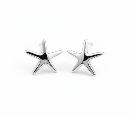 Star Silver Stud Earrings