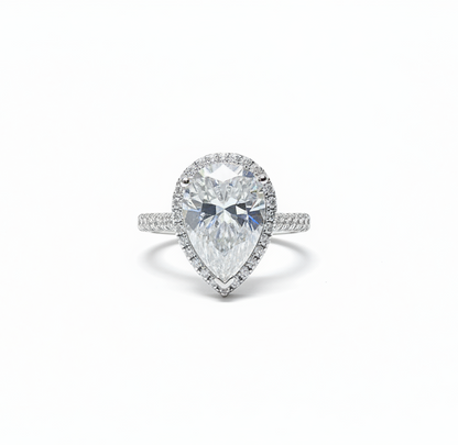 2 Carat Moissanite Silver Ring