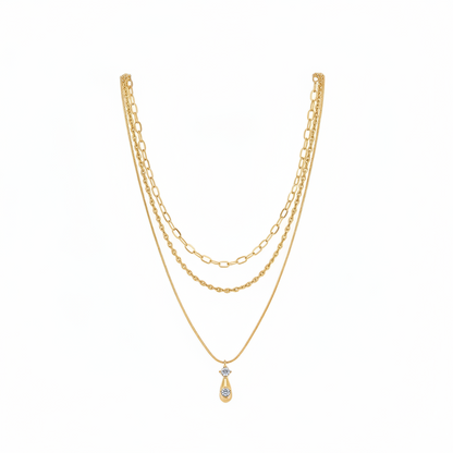 Three-Layered Pendant Necklace